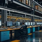 스마트 팩토리와 생산관리의 변화 - **Prompt 1: The Data Symphony of Industry