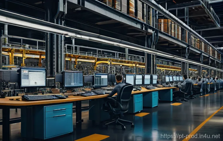 스마트 팩토리와 생산관리의 변화 - **Prompt 1: The Data Symphony of Industry